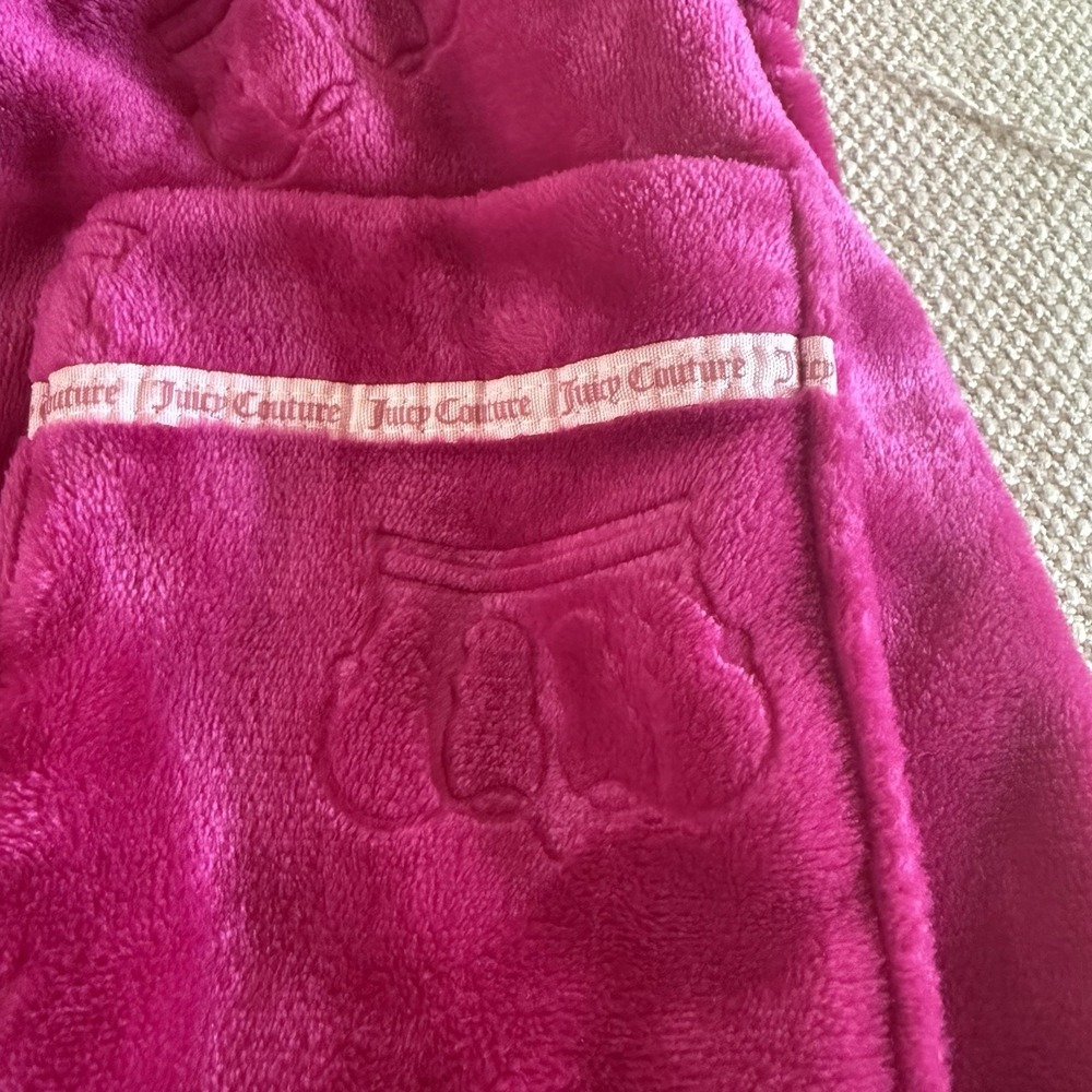 Juicy Couture Women's Pink Plush Belted Robe with Pockets Size L/XL - Picture 10 of 16
